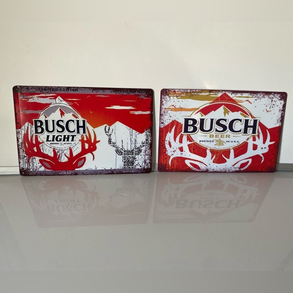 Busch Light Metal Sign Lot - Busch Beer - Picture 1 of 4